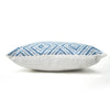 Hand-Woven Blue & White Boho Moroccan Decorative Throw Pillow - 17x17